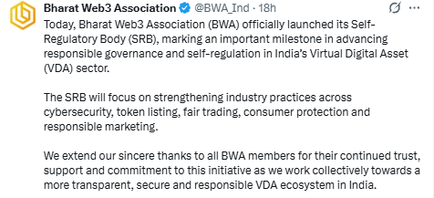 BWA ने शुरू की भारत में क्रिप्टो की Self-Regulation