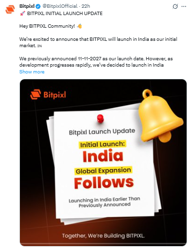 Bitpixl exchange india launch announcement 