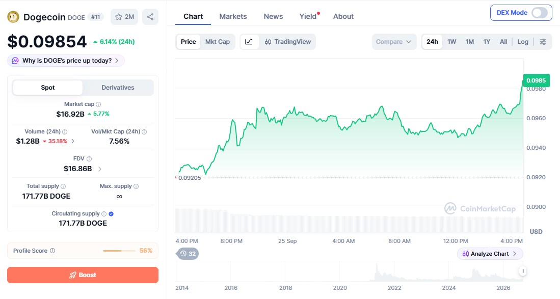 doge price