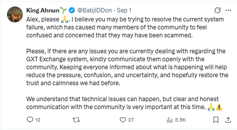 GXT Exchange Listing scam 