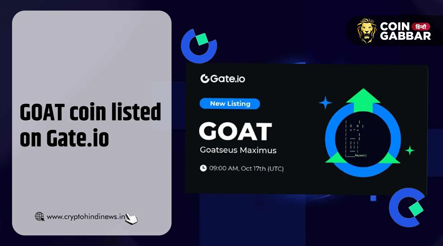 GOAT coin listed on Gate.io, ट्रेडिंग हुई अब लाइव