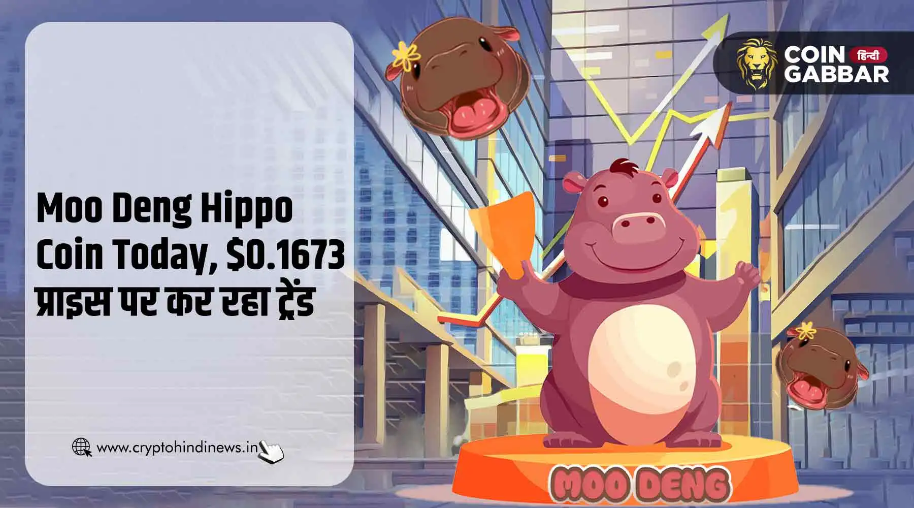 Moo Deng Hippo Coin Price, $0.1673 पर ट्रेड कर रहा है टोकन
