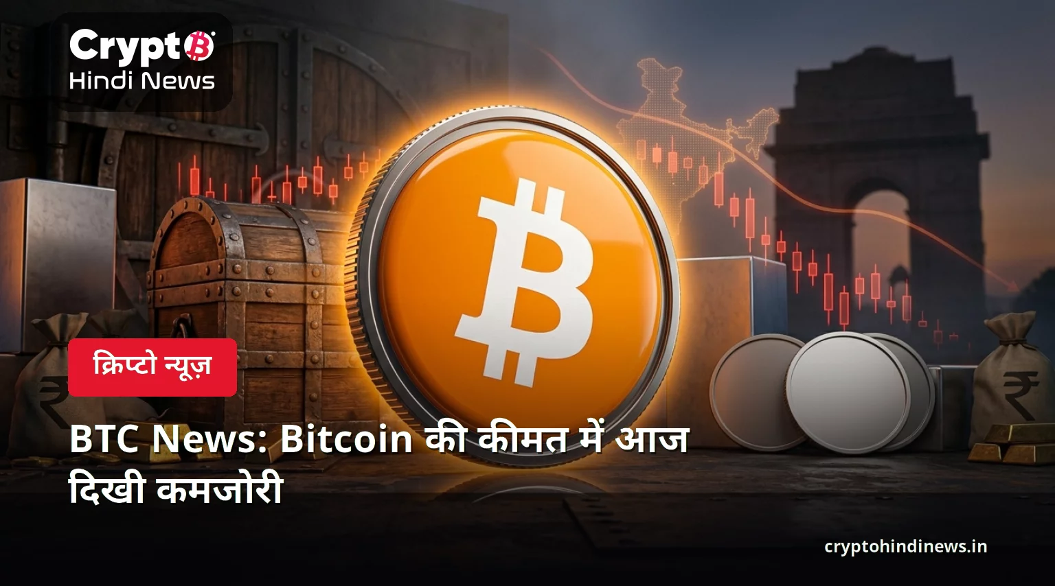BTC News: Bitcoin की कीमत में आज दिखी कमजोरी