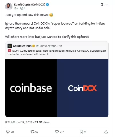 क्या बिक रहा है भारत का सबसे बड़ा क्रिप्टो एक्सचेंज CoinDCX