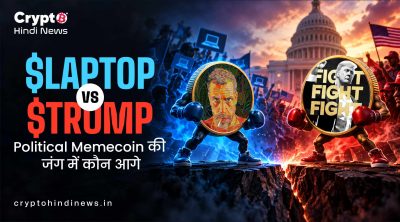 Laptop Coin vs Trump Coin