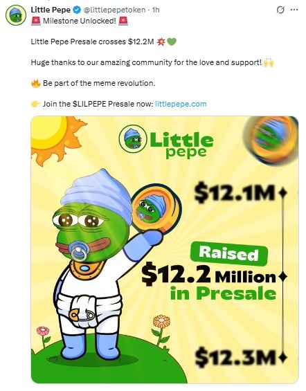 Little Pepe Presale ने $12.2M का बनाया नया रिकॉर्ड