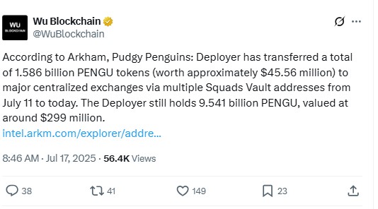 Pudgy Penguins Price Crash,