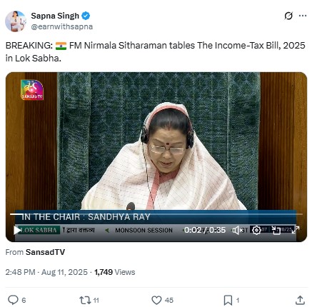 New Income Tax Bill
