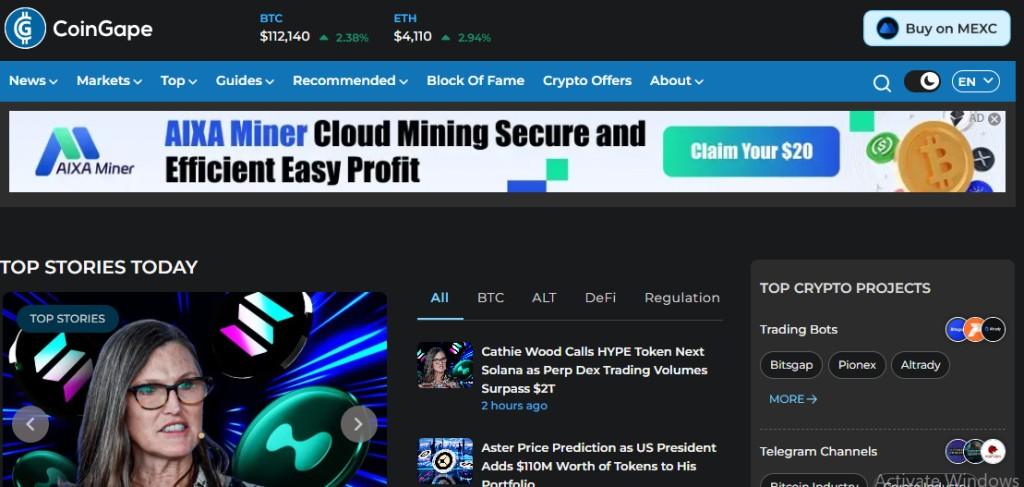 Best Crypto News Websites CoinGape