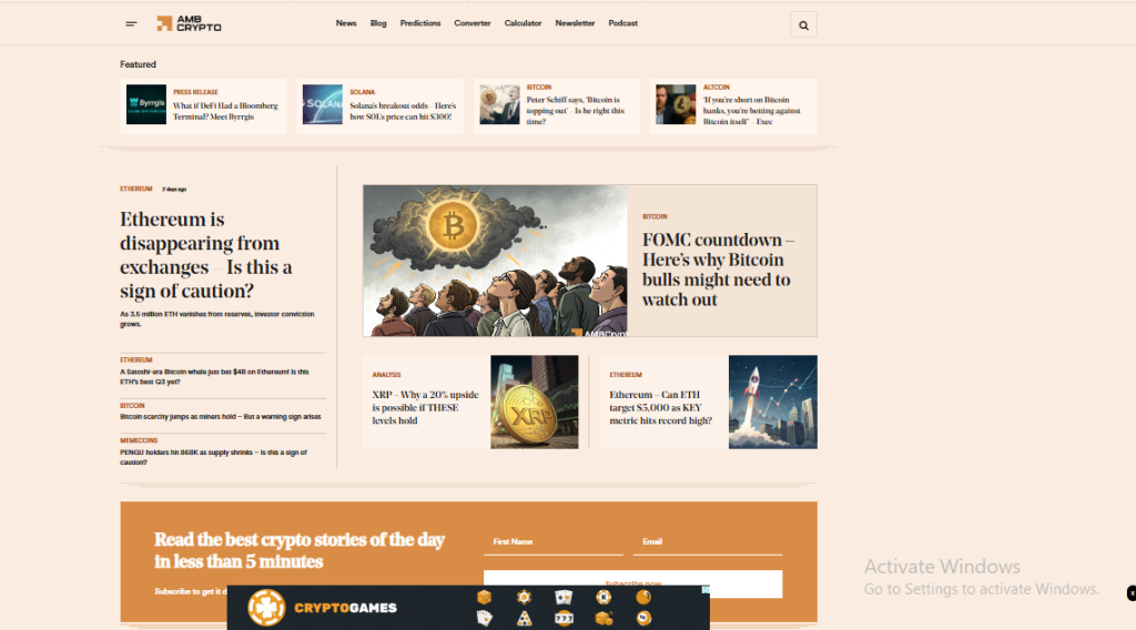 Best Crypto News Websites AMBCrypto