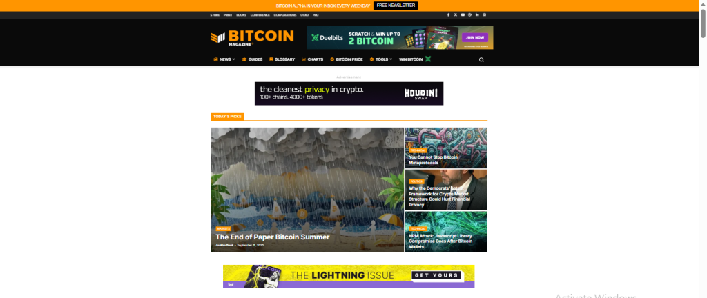 Best Crypto News Websites Bitcoin Magazine