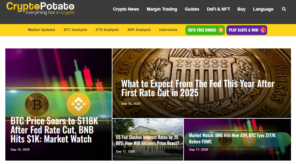 Best Crypto News Websites CryptoPotato