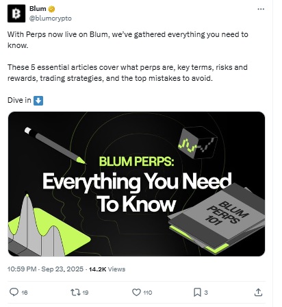 Blum Perps Feature - Blum X Post