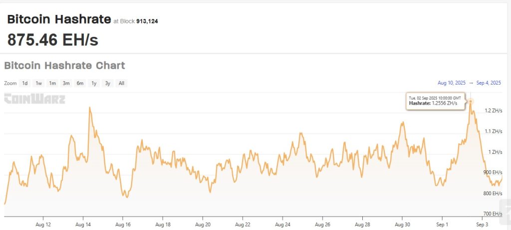 CoinWarz Website - Bitcoin Hash Rate