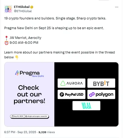 ETHGlobal New Delhi 2025 Partners