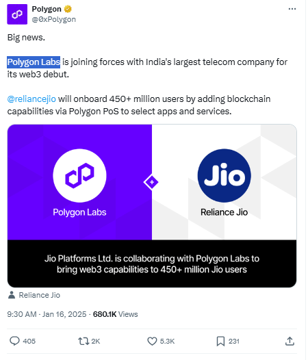 Jio Coin Eligibility Criteria - Polygon X Post