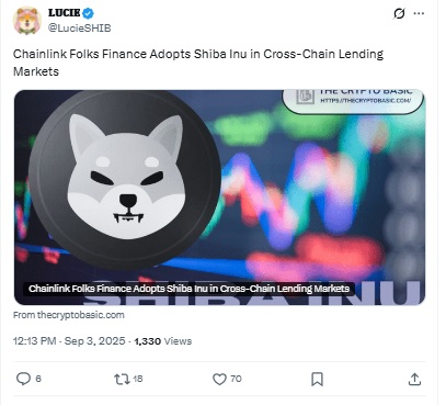 Shiba Inu Team Member Lucie X Post
