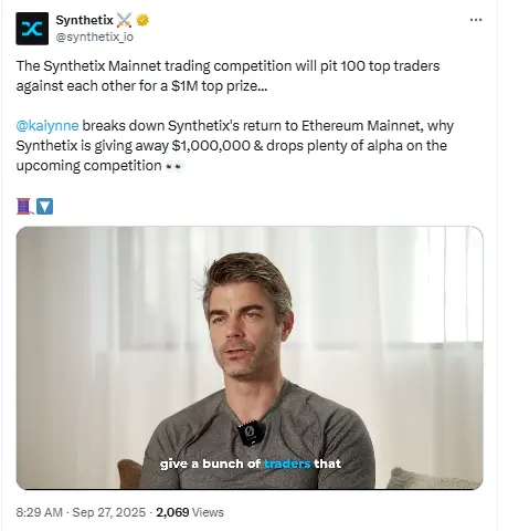 Synthetix Perpetual DEX Trading Competition Details