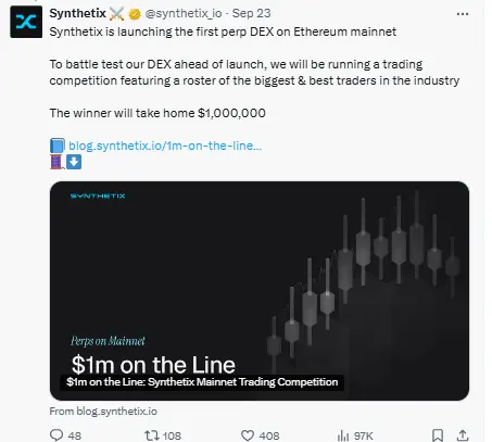 Synthetix Perpetual DEX Launch