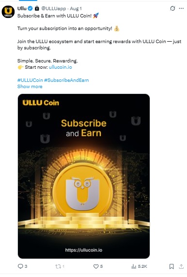 ULLU Coin Shutdown - ULLU App X Post