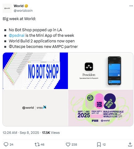 Worldcoin Price Prediction 2025 - Worldcoin X Post