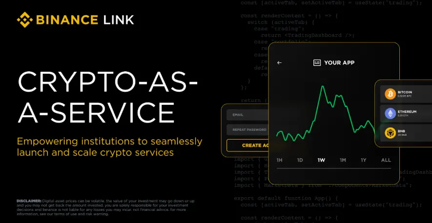 Binance Launched Crypto as a Service 
