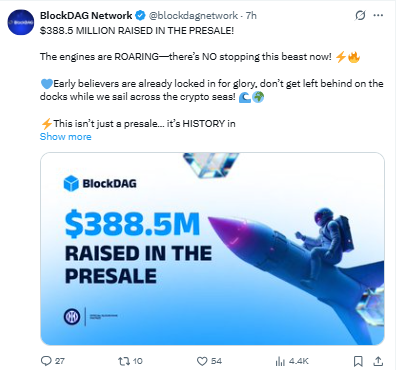 BlockDAG Presale ने पार किया चौंकाने वाला आंकड़ा