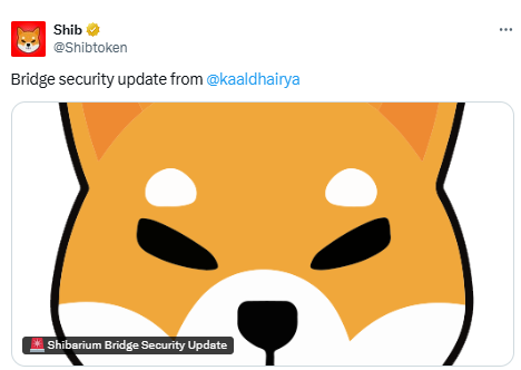 Shibarium Bridge Security Update, टीम ने लिया फौरन एक्शन 
