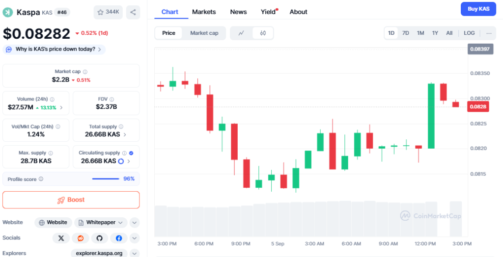 Kaspa Coin Price Prediction