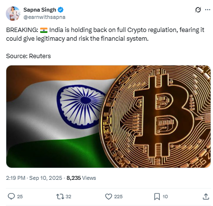 Systemic Risks की वजह से अटक रहा है Indian Crypto Framework