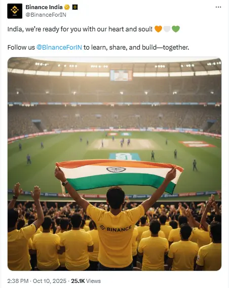 Binance India Launched