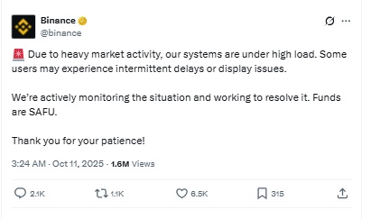 Binance X Post 2