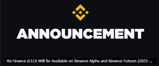 Yei Finance CLO Token Airdrop और Listing Date के बारे में जानिए