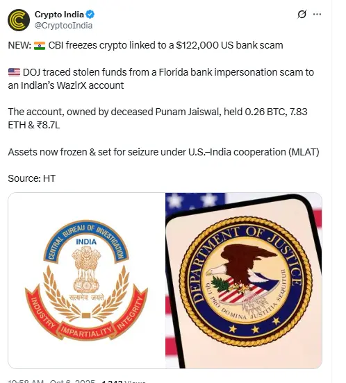 CBI Freezes Crypto Scam Linked Wazirx Account