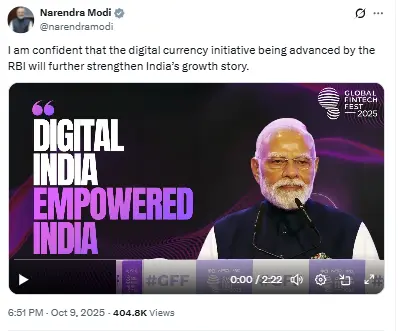PM Modi Supports Digital Currency