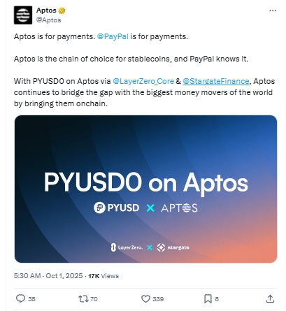 PayPal Stablecoin - Aptos X Post