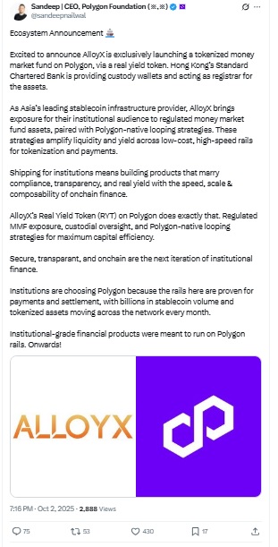 Polygon - Sandeep Nailwal X Post