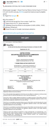 Shiba Inu ETF - dhelSHIB X Post