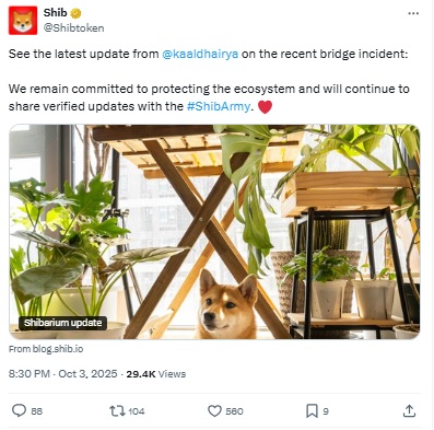 Shibarium Bridge Hack - Shib X Post
