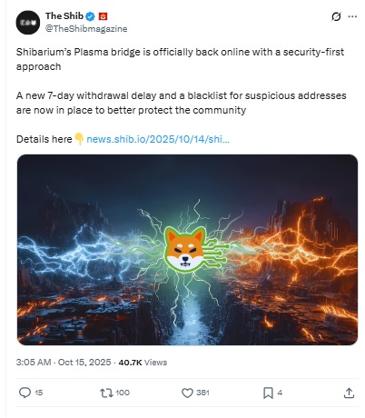 Shibarium Plasma Bridge -The Shib X Post
