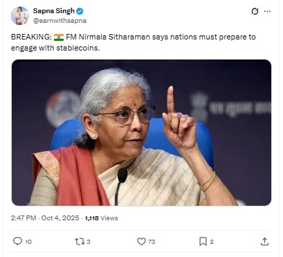 Stablecoins - Sapna Singh X Post