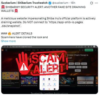Shiba Inu Fake Site एक क्लिक और SHIB गायब, कैसे बचें 