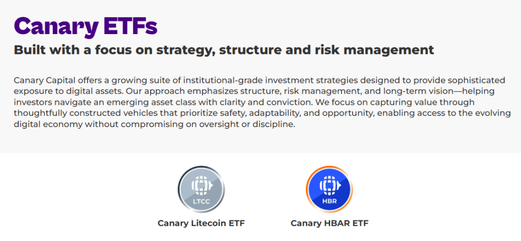 HBAR Coin and Litecoin ETF Canary Capital