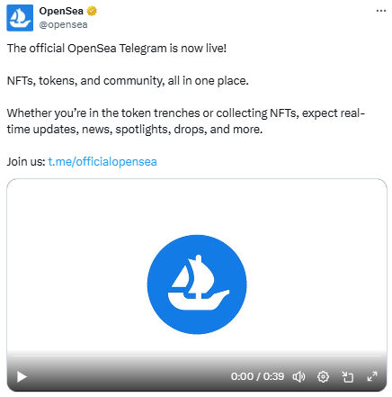 Official OpenSea Telegram Live: NFT और Token के शौकीनों के लिए बड़ी खबर
