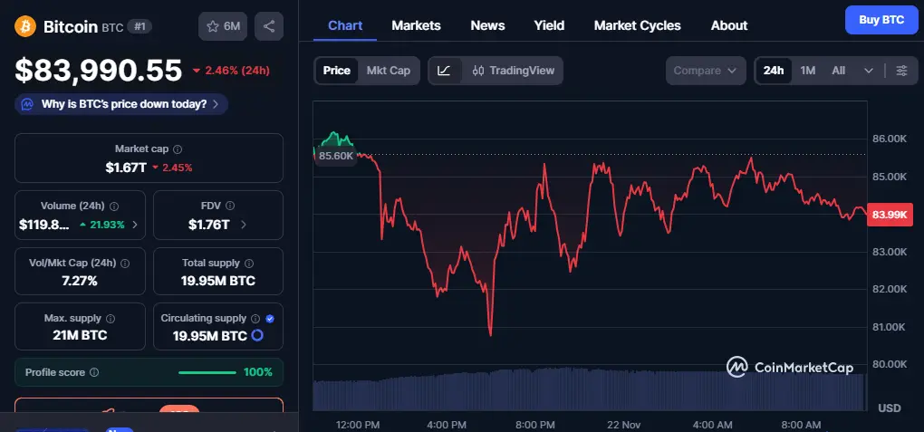 Bitcoin Crash ने दिया मार्केट को झटका, क्या बच पाएगा BTC?