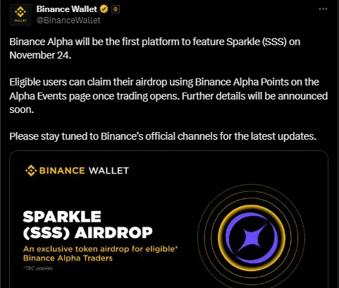 Sparkle (SSS) Token Airdrop और Listing Date आई सामने