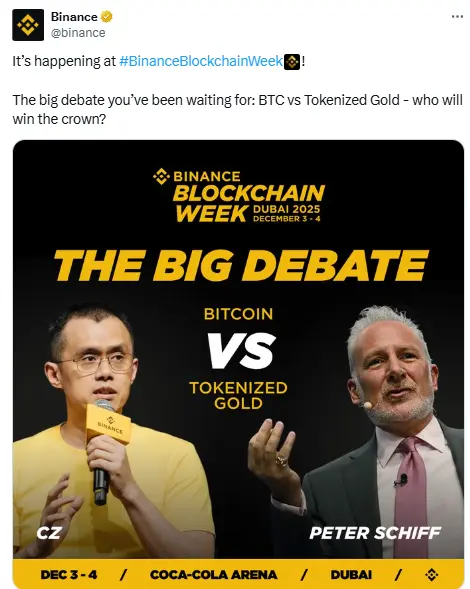 CZ vs Peter Schiff, Binance Blockchain Week 