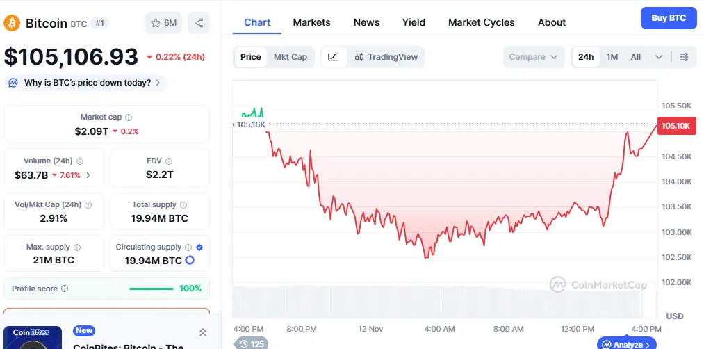 Bitcoin Price Prediction November