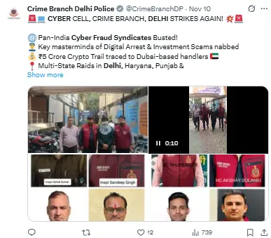 Delhi Police Busted Crypto Linked Cyber Fraud