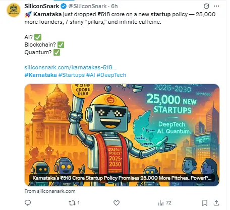 Karnataka Startup Policy 2025-2030